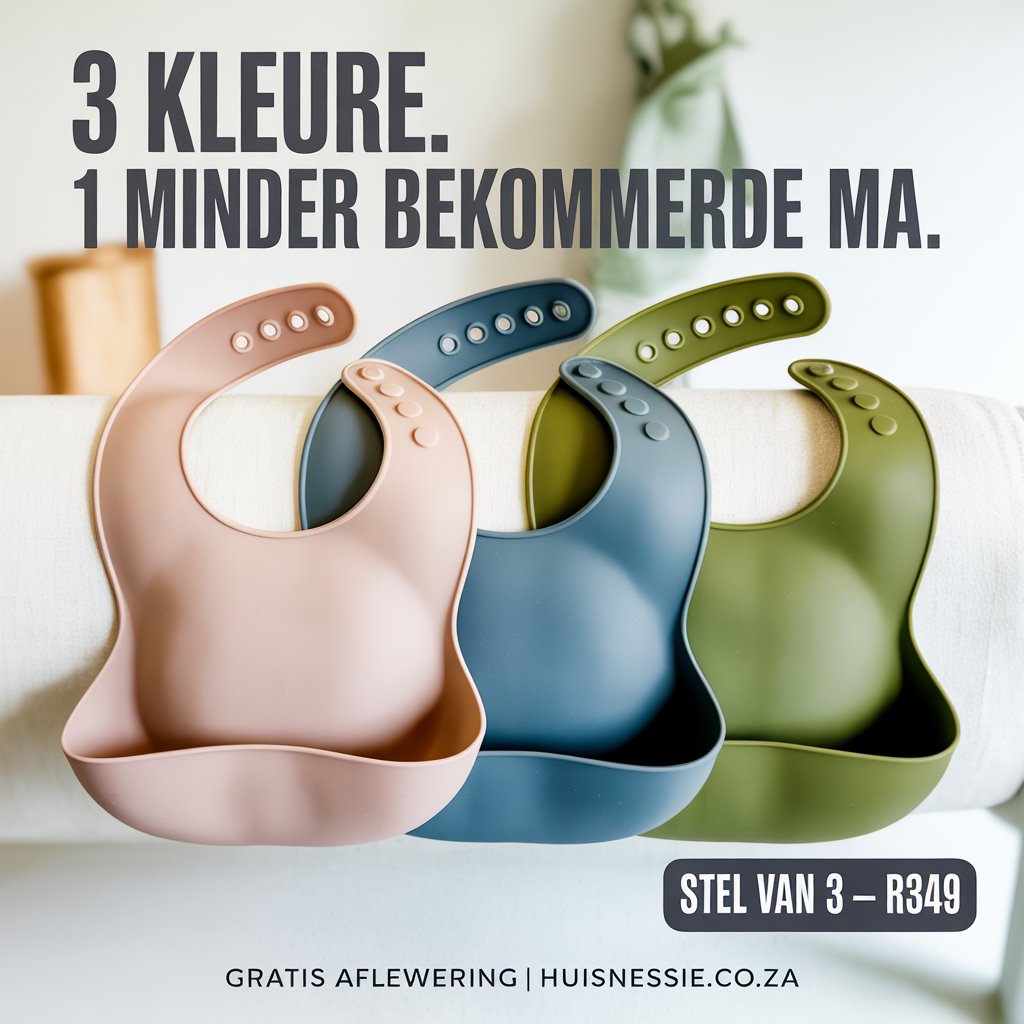 Huisnessie 3-kleurstel — drie kleure, een minder bekommerde ma